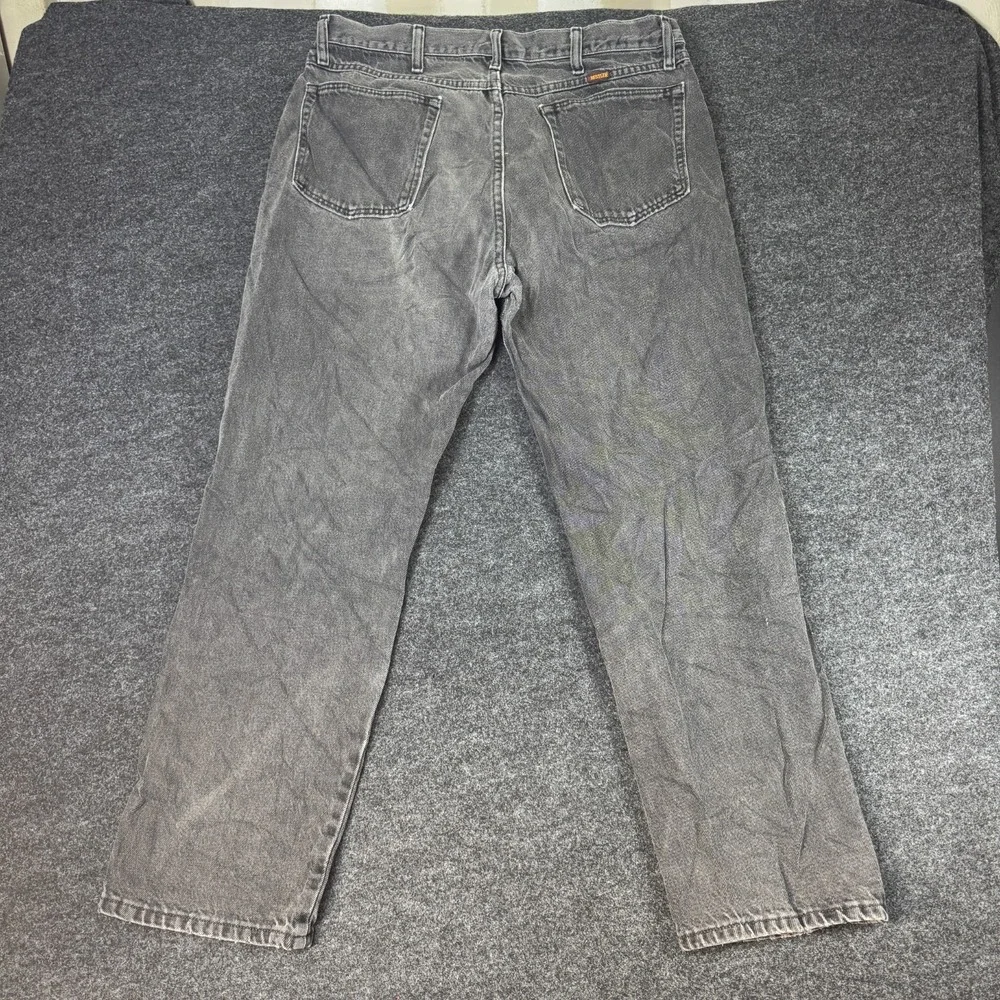 Rustler Regular Fit Authentic Jeans Mens 36x30 Gray Cotton Straight Leg Travel